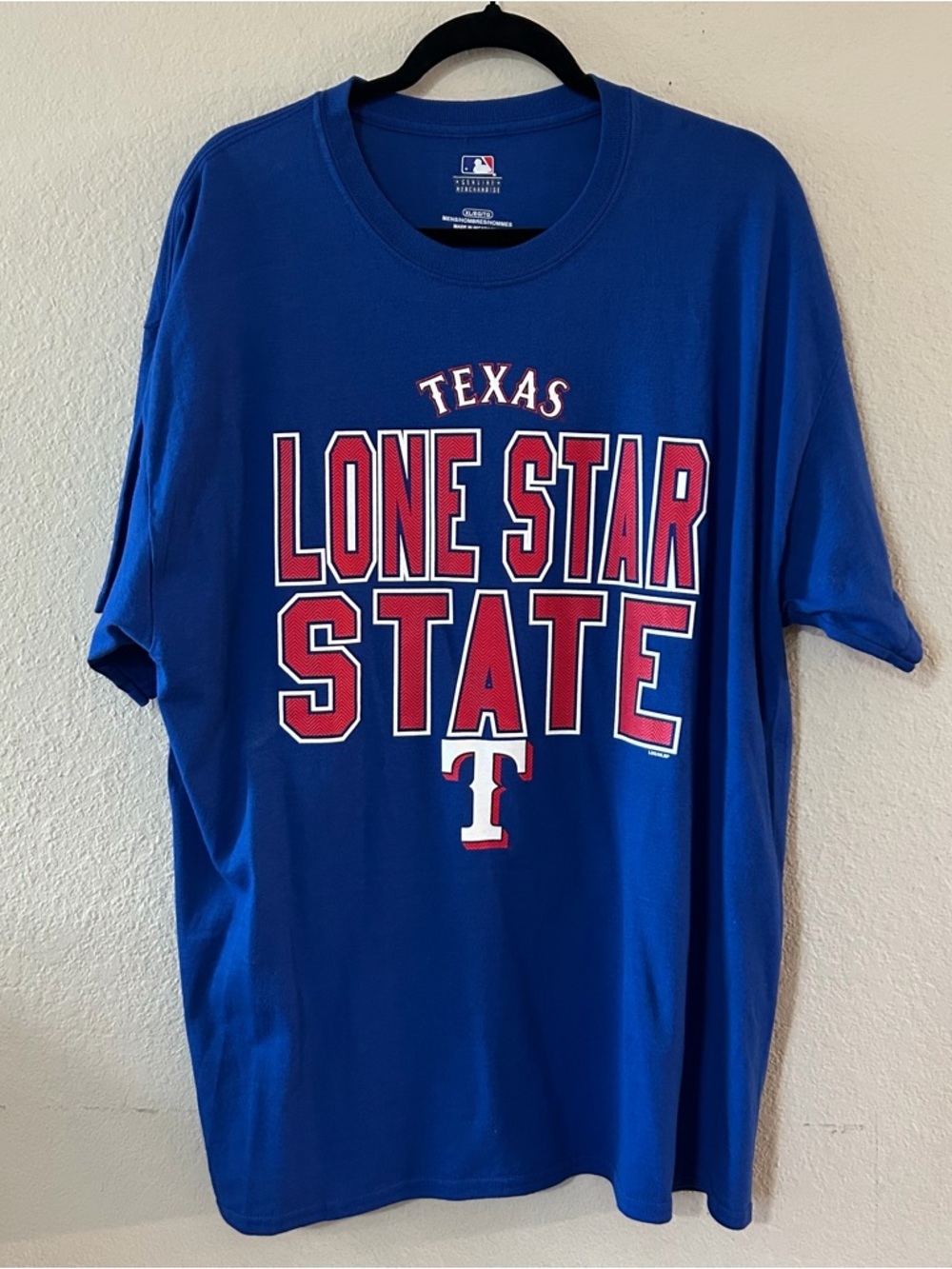 MLB Royal Blue Genuine Merchandise mens cotton Crewneck Tee XL Texas Rangers